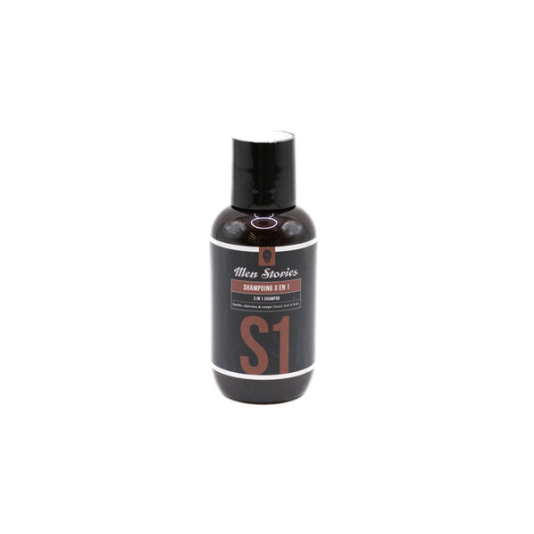 SHAMPOING 3EN1 S1 100 ml - MEN STORIES Le QG du Barbier