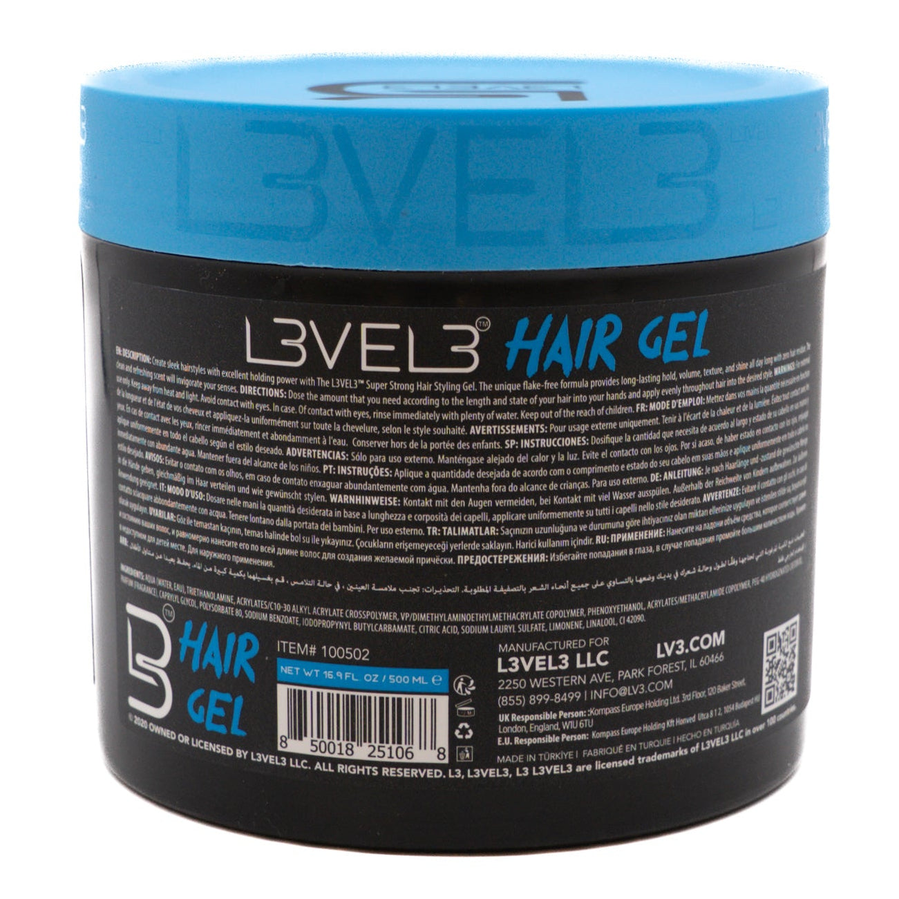 HAIR GEL 500 ML - LEVEL3