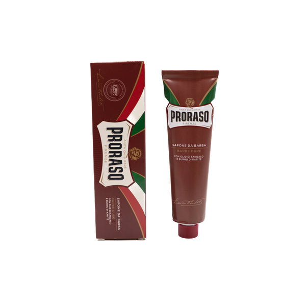 SHAVING SOAP IN TUBE RED 150ML - PRORASO Le QG du Barbier