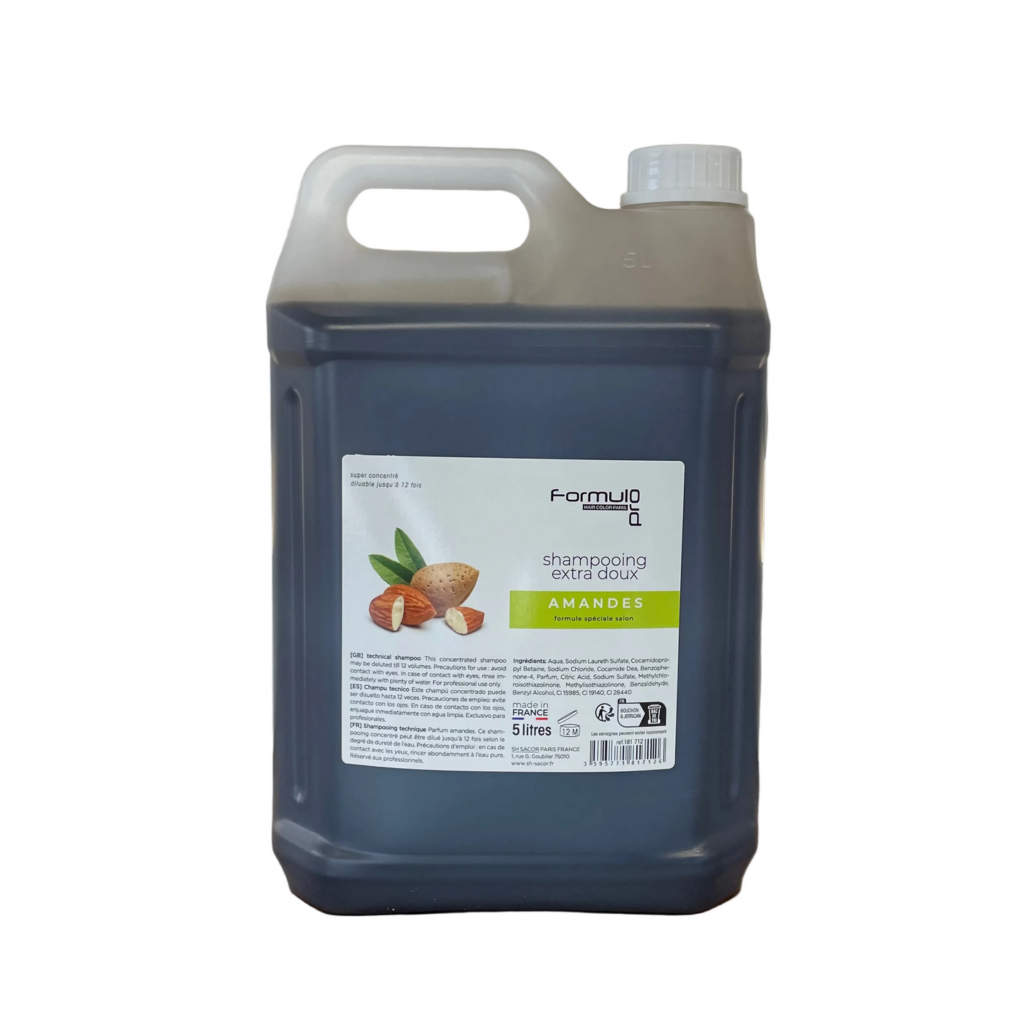 SHAMPOING NEUTRE AMANDE 5L - FORMULE PRO Le QG du Barbier