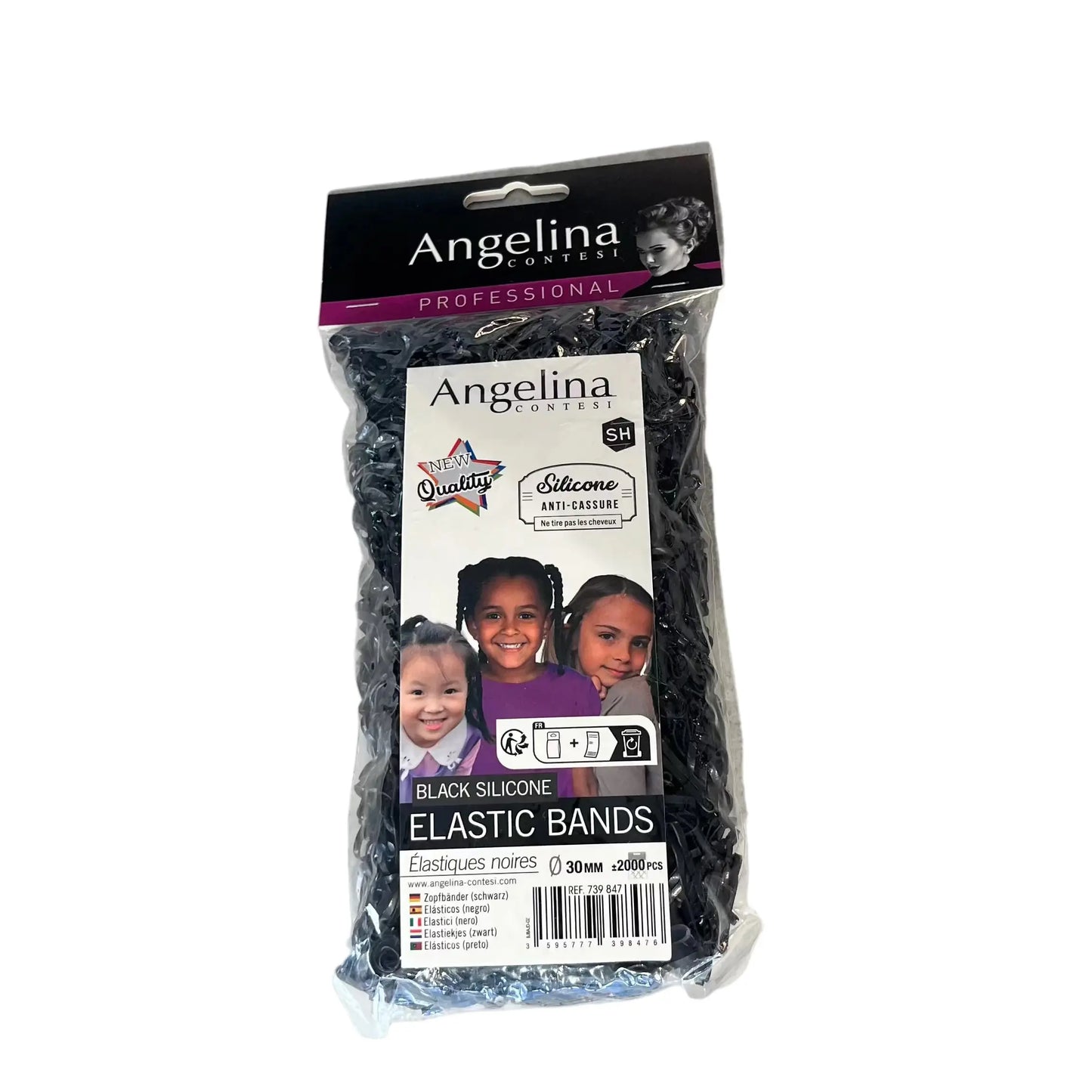 ELASTIQUE EN SILICONE NOIR ENV. 2000 - ANGELINA CONTESI Le QG du Barbier