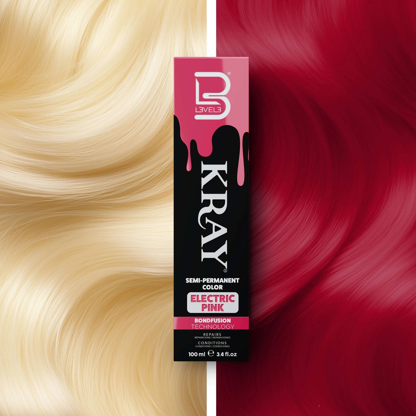COULEUR SEMI PERMANENT ELECTRIC PINK - LEVEL3 Le QG du Barbier