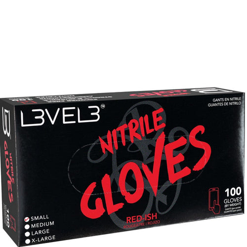 GANTS EN NITRIL ROUGE TAILLE S - LEVEL3 Le QG du Barbier