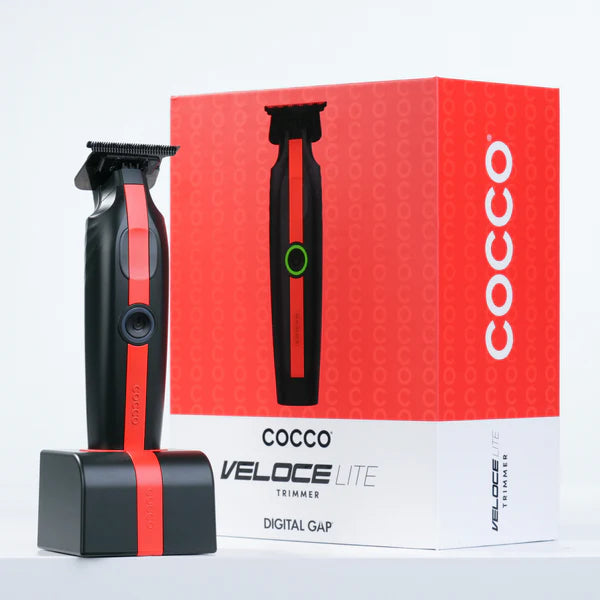 TRIMMER VELOCE LITE ROUGE ET NOIR - COCCO Le QG du Barbier