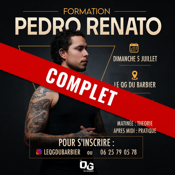 FORMATION AVEC PEDRO RENATO (partie visuelle matinée uniquement) Le QG du Barbier