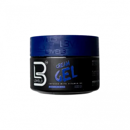 CREAM GEL HAIR 250 ML - LEVEL3 Le QG du Barbier
