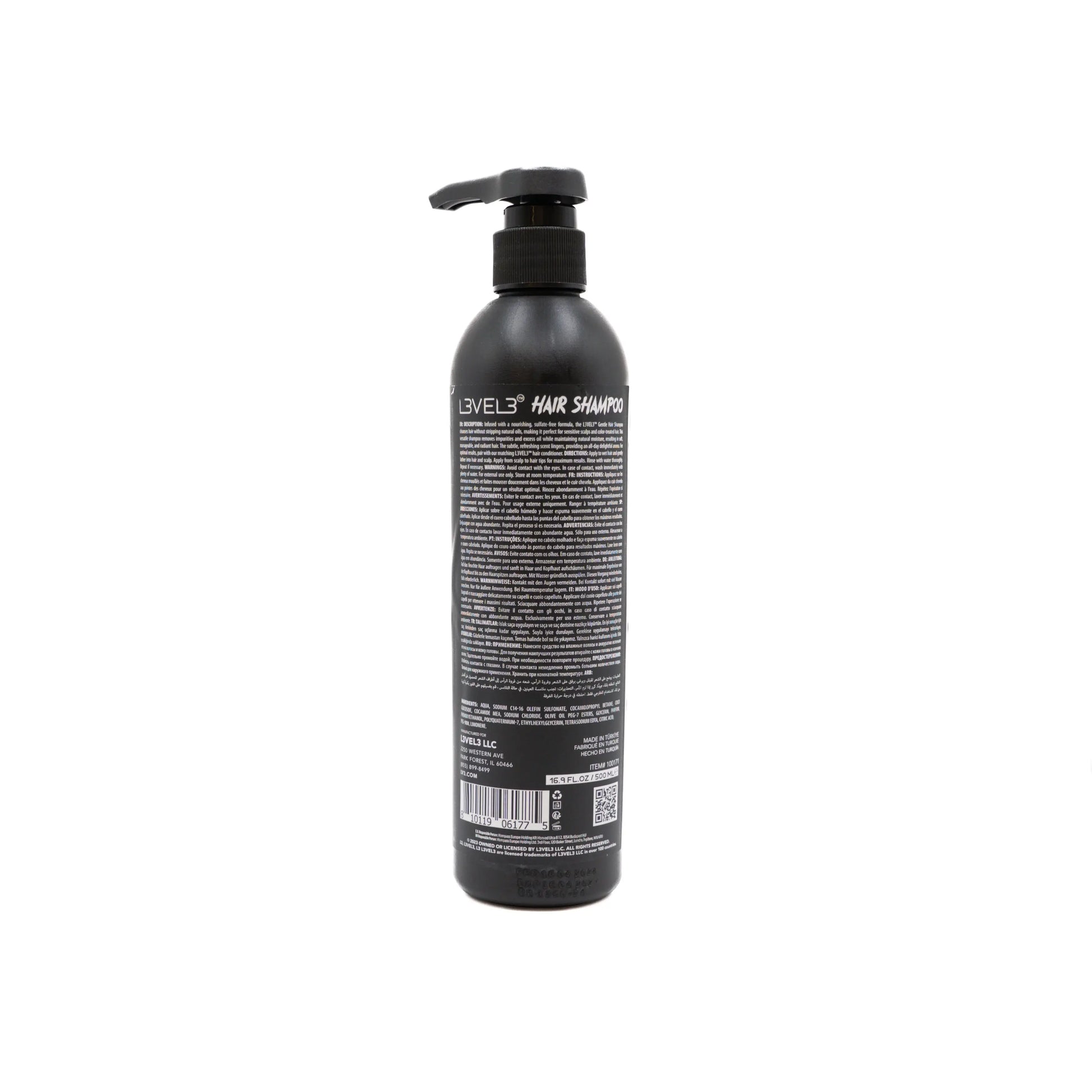 SUFATE FREE HAIR SHAMPOing 500 ML - LEVEL3