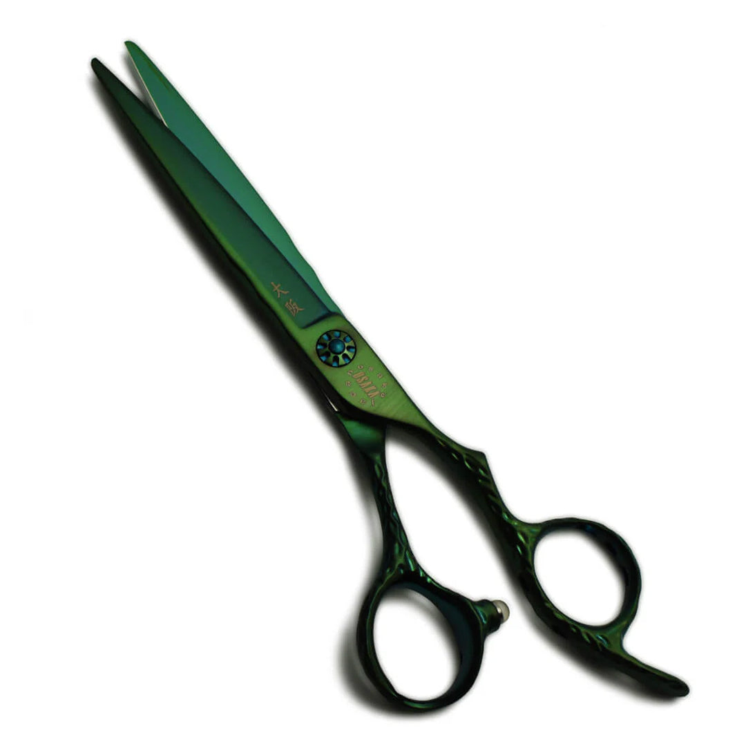 CISEAUX DE COUPE DROITIER OSAKA AOSEN COBALT TITANE VERT 6,0