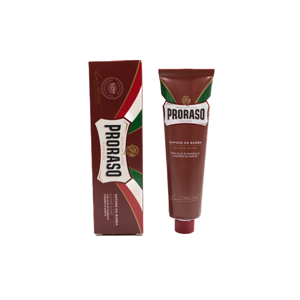CREME DE RASAGE EN TUBE RED 150ML - PRORASO Le QG du Barbier