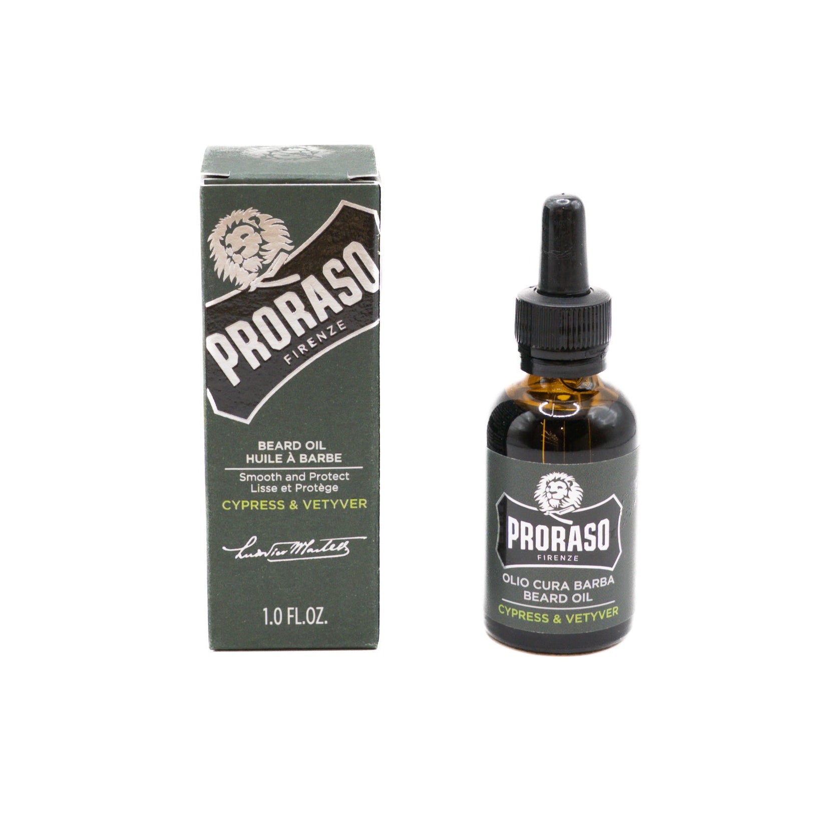 HUILE A BARBE CYPRESS AND VETYVER 30ML PRORASO