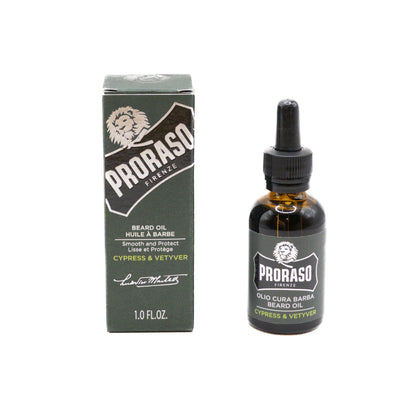 HUILE A BARBE CYPRESS AND VETYVER 30ML PRORASO