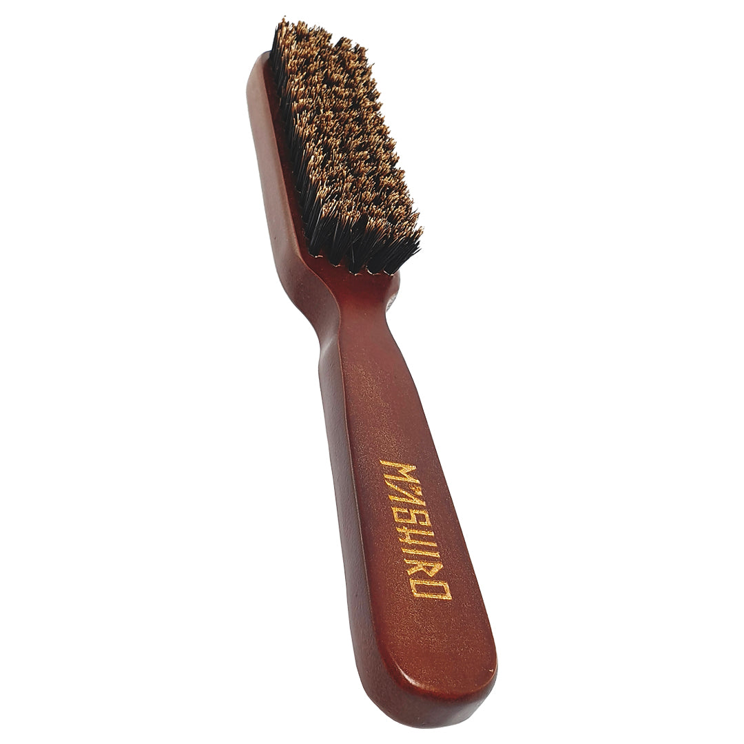 BROSSE A BARBE ET DEGRADE EN BOIS MASHIRO 5 RANGS - PUR SANGLIER Le QG du Barbier