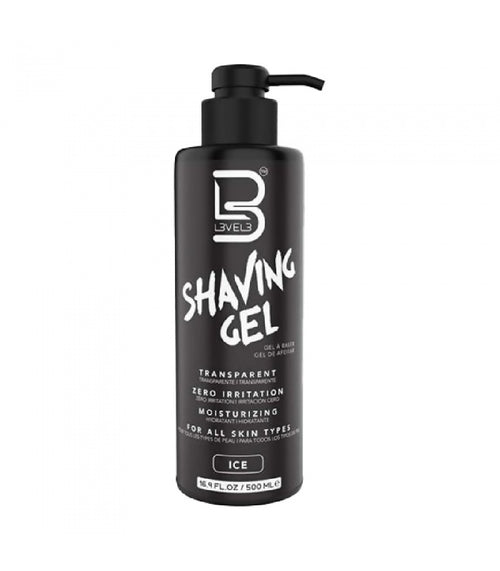 GEL DE RASAGE TRANSPARENT ICE 500 ML - L3VEL3 Le QG du Barbier