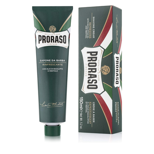 MOUSSE À RASER EN TUBE VERT 150mL - PRORASO Le QG du Barbier