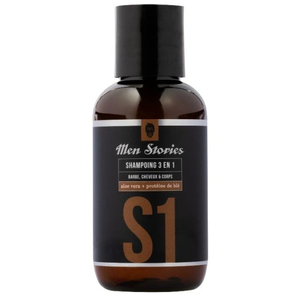 SHAMPOING 3EN1 S1 100ML - MEN STORIES Le QG du Barbier